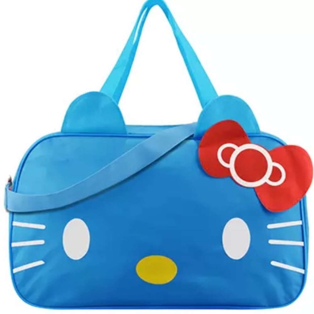 Hello Kitty Light Blue Gym Duffle Travel Bag - Picture 1 of 1